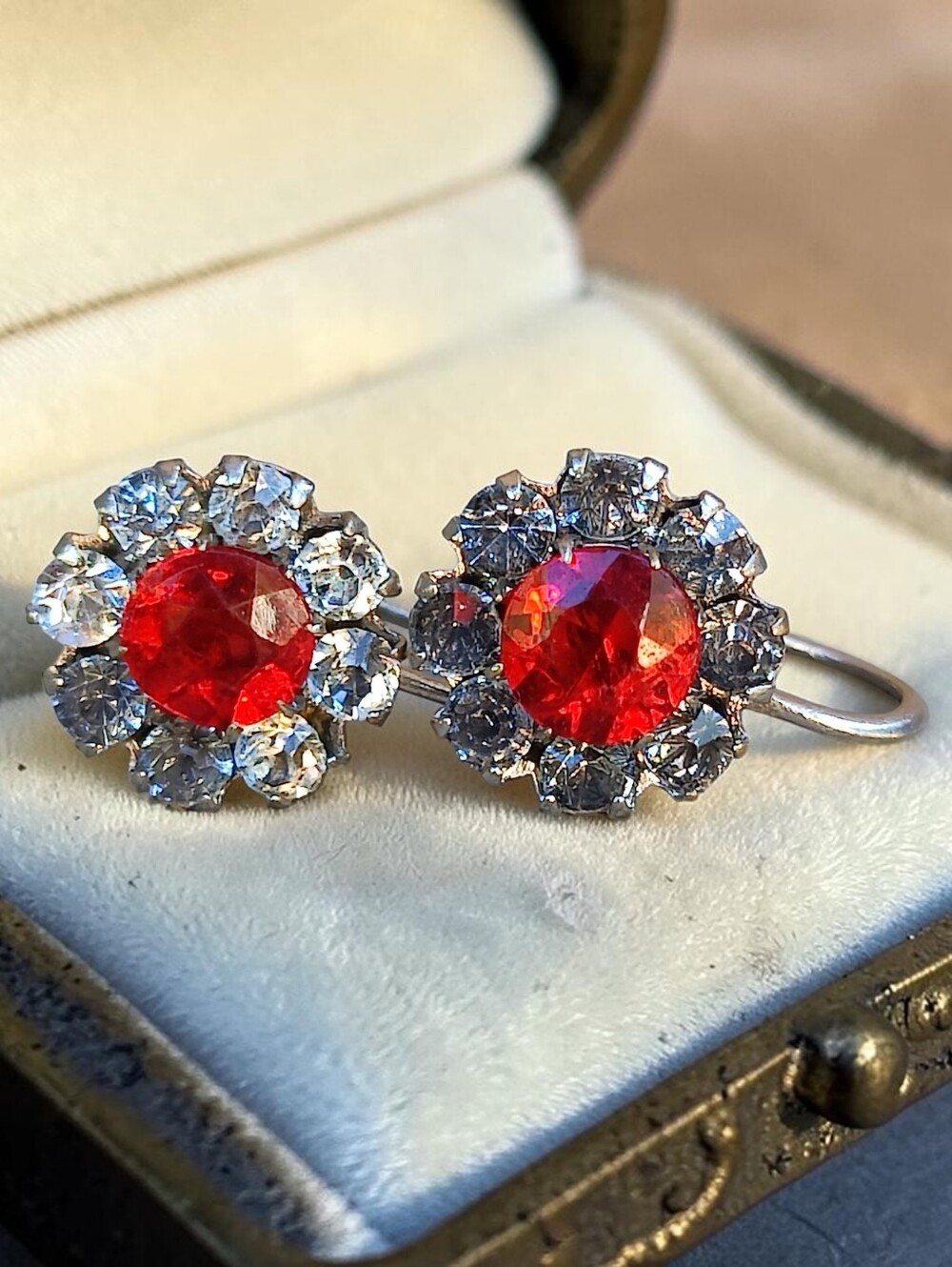 Antique Paste Stone Earrings